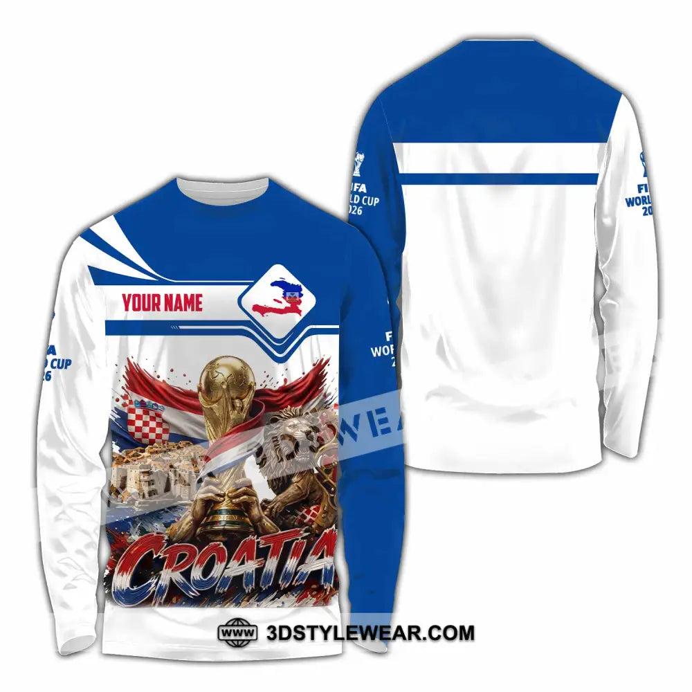 Unisex Shirt - Custom Croatia World Cup 2026 Shirt - Long Sleeve Shirt / S - T-shirt