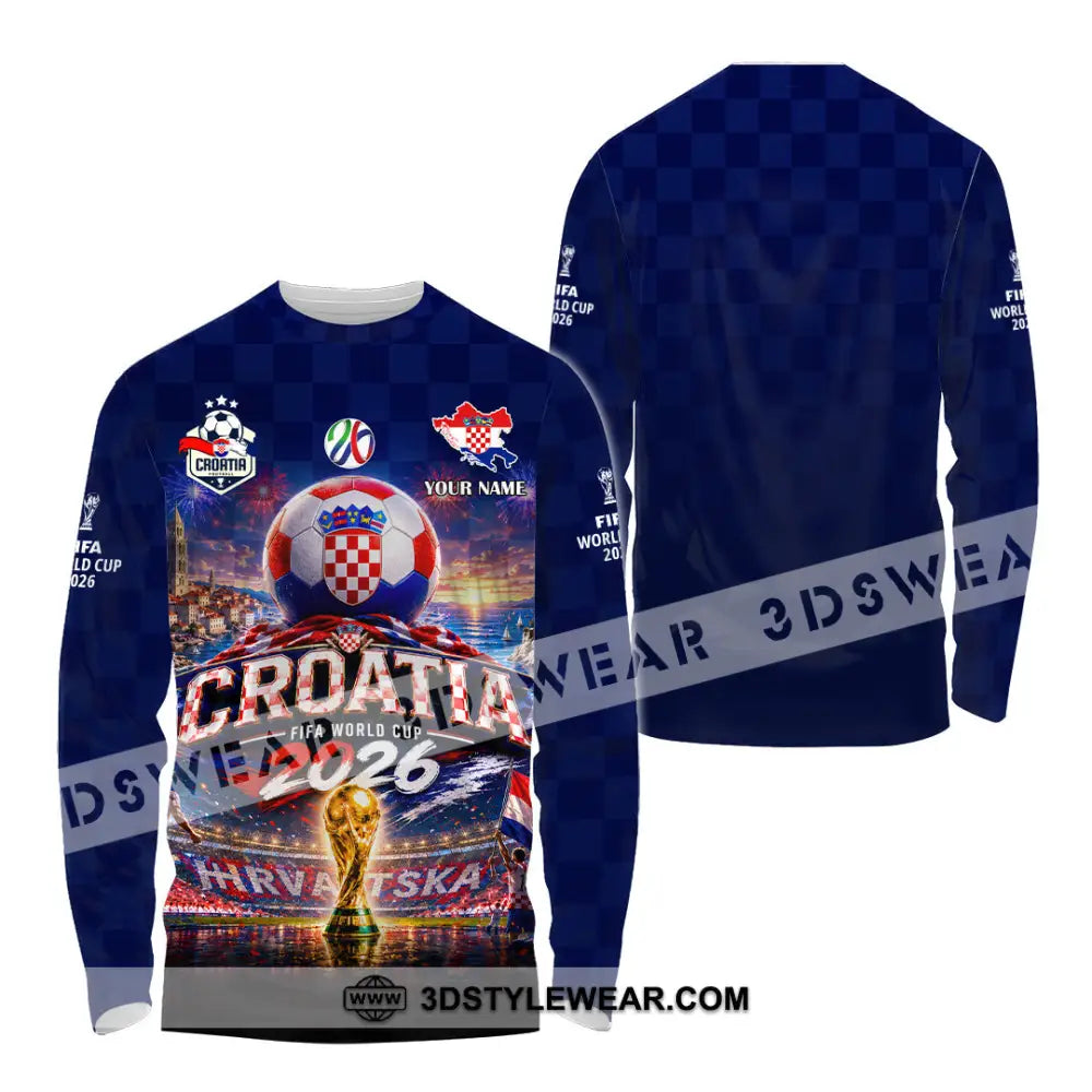 Unisex Shirt - Custom Croatia World Cup 2026 Shirt - Long Sleeve Shirt / S - T-shirt