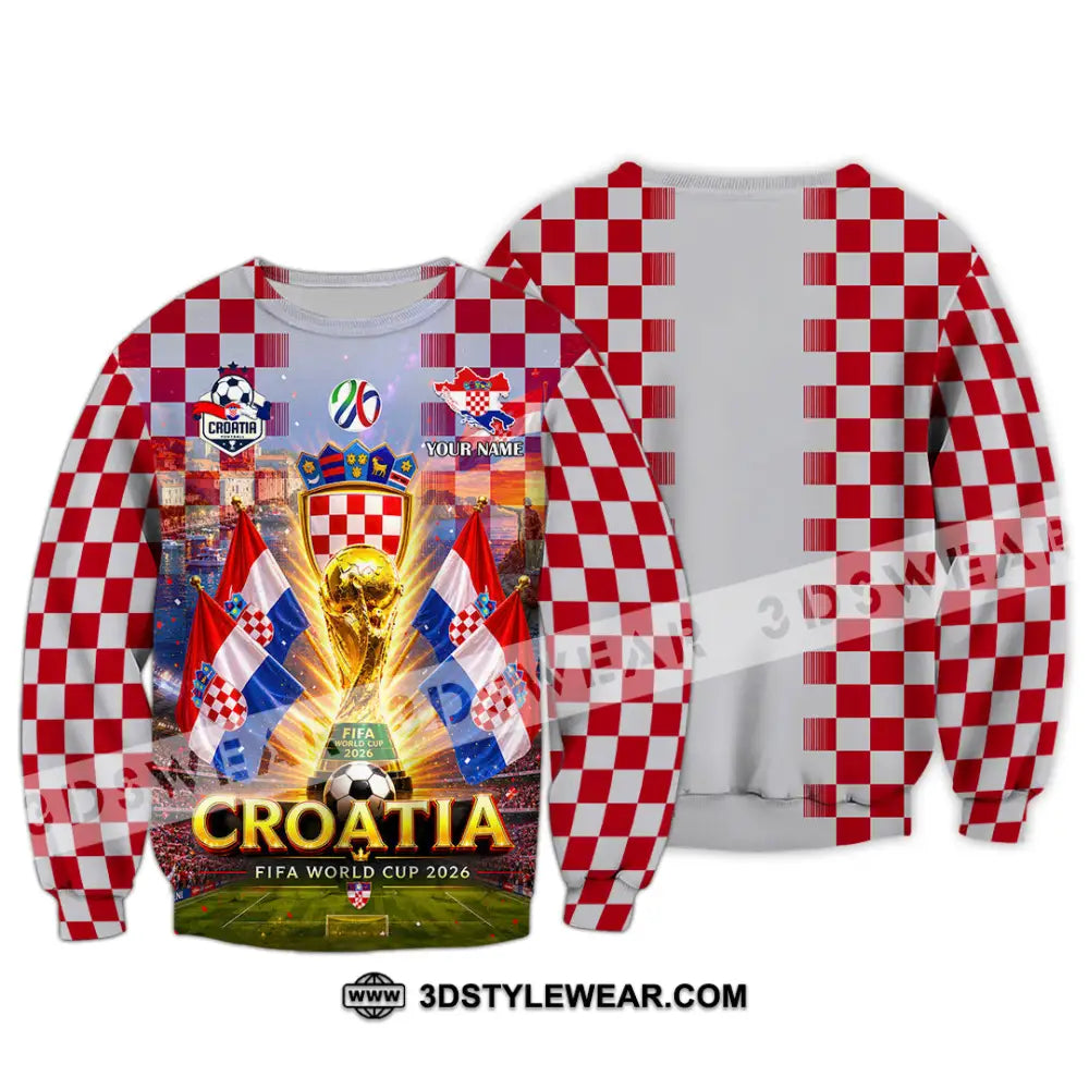 Unisex Shirt - Custom Croatia World Cup 2026 Shirt - Long Sleeve / S - T-shirt