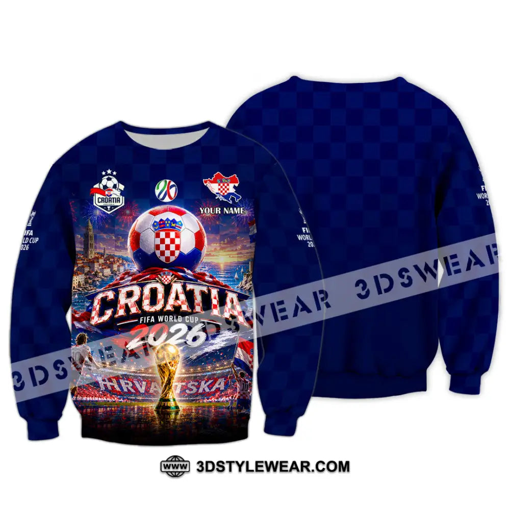 Unisex Shirt - Custom Croatia World Cup 2026 Shirt - Long Sleeve / S - T-shirt