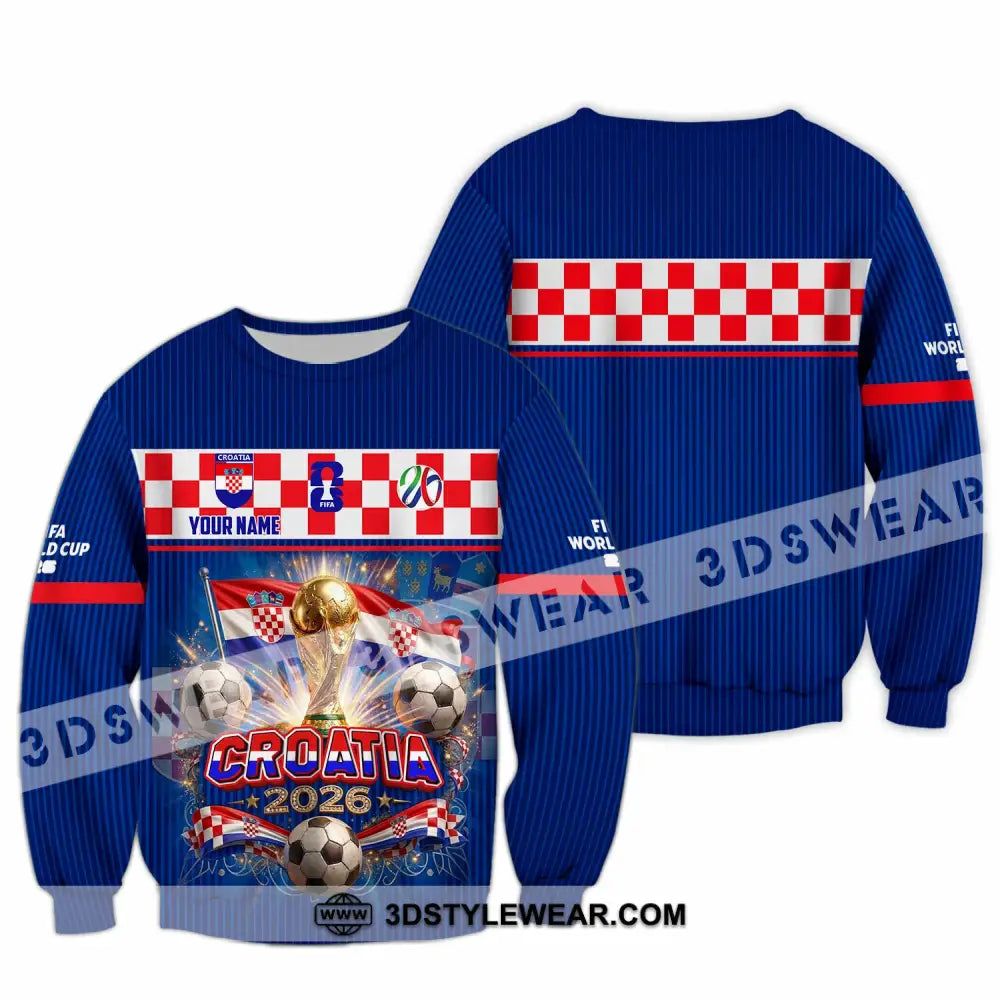Unisex Shirt - Custom Croatia World Cup 2026 Shirt - Long Sleeve / S - T-shirt