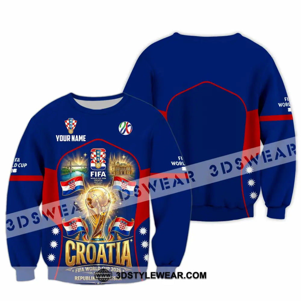 Unisex Shirt - Custom Croatia World Cup 2026 Shirt - Long Sleeve / S - T-shirt