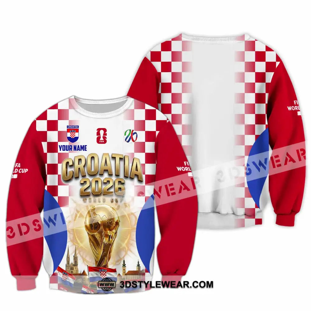 Unisex Shirt - Custom Croatia World Cup 2026 Shirt - Long Sleeve / S - T-shirt