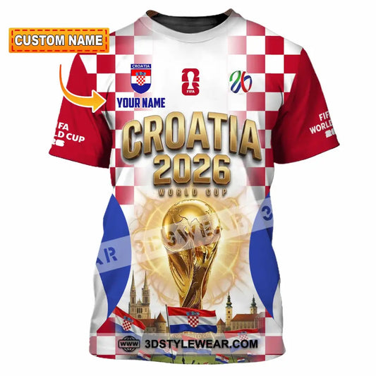 Unisex Shirt - Custom Croatia World Cup 2026 Shirt - T-shirt