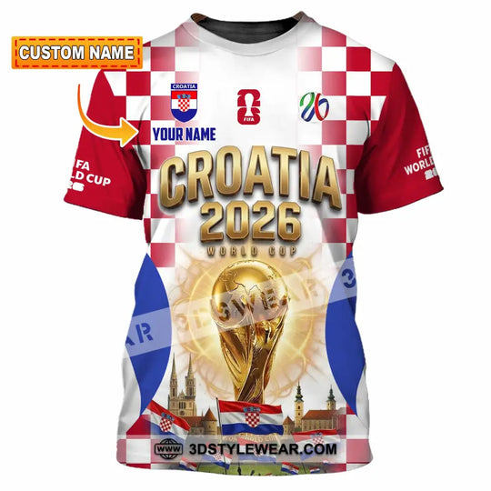 Unisex Shirt - Custom Croatia World Cup 2026 Shirt style option 1
