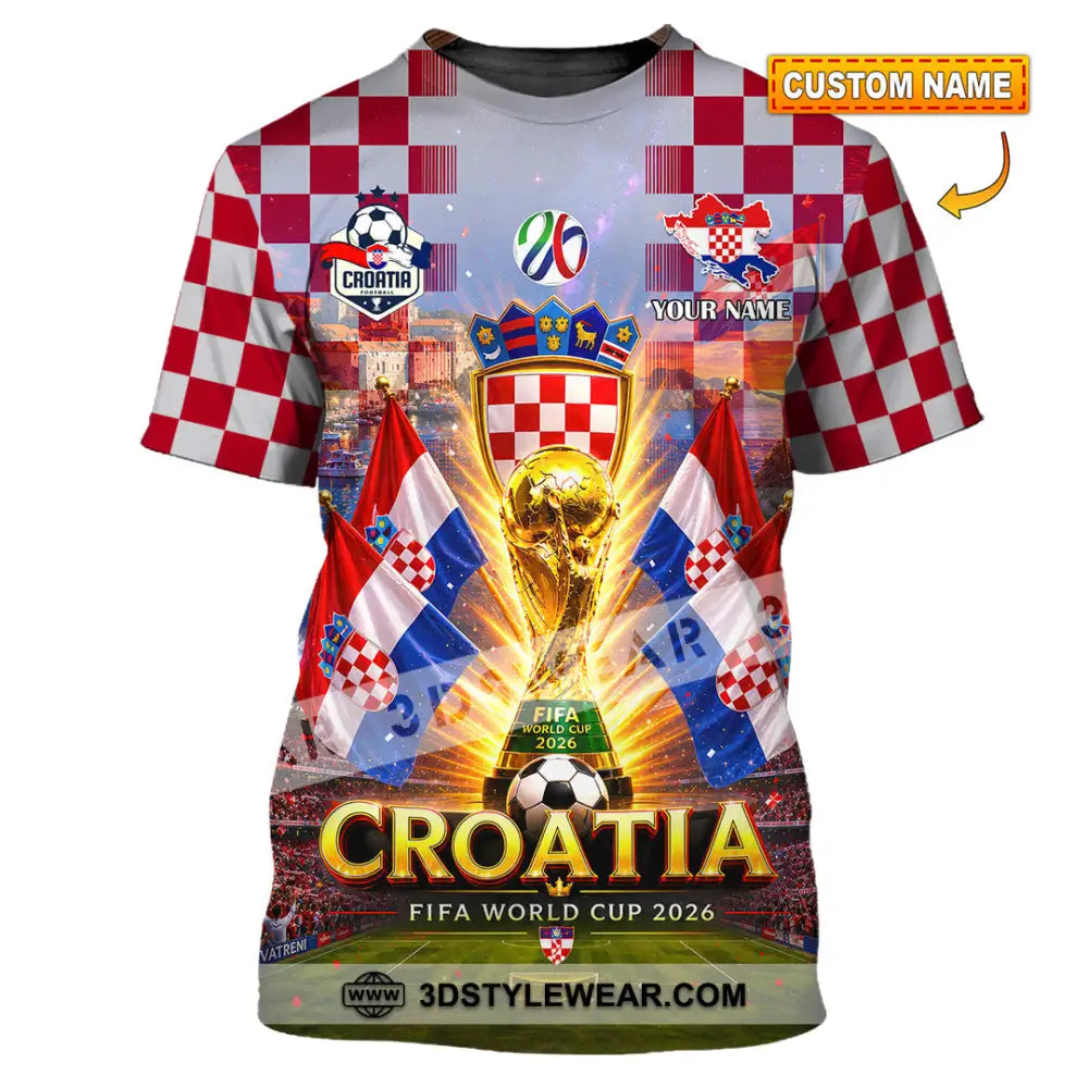 Unisex Shirt - Custom Croatia World Cup 2026 Shirt - T-shirt
