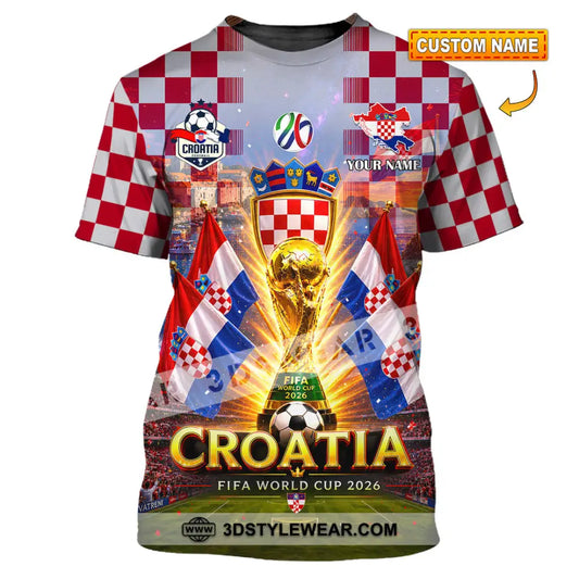 Unisex Shirt - Custom Croatia World Cup 2026 Shirt - T-shirt