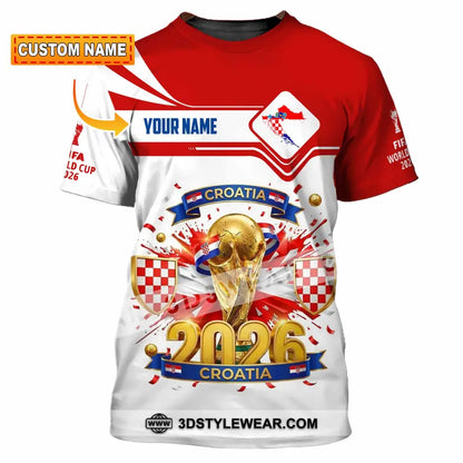 Unisex Shirt - Custom Croatia World Cup 2026 Shirt - T-shirt