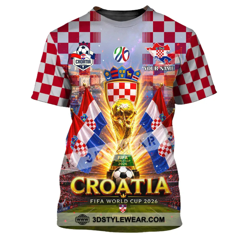 Unisex Shirt - Custom Croatia World Cup 2026 Shirt - T-Shirt / S - T-shirt
