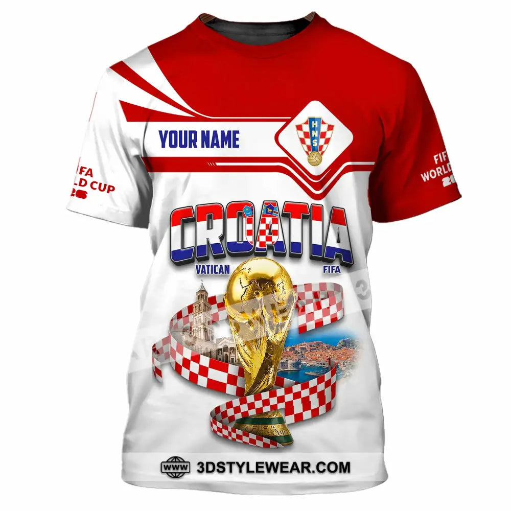 Unisex Shirt - Custom Croatia World Cup 2026 Shirt - T-Shirt / S - T-shirt