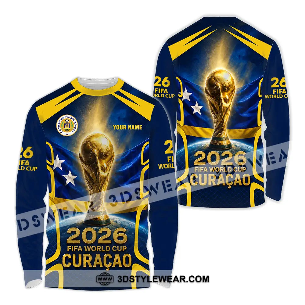 Unisex Shirt - Custom Curacao World Cup 2026 Shirt - Long Sleeve Shirt / S - T-shirt