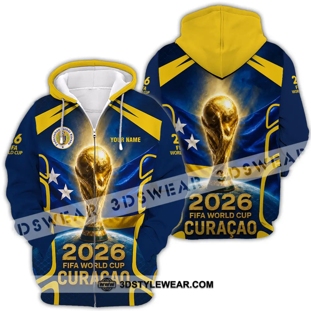 Unisex Shirt - Custom Curacao World Cup 2026 Shirt - Zipper Hoodie / S - T-shirt