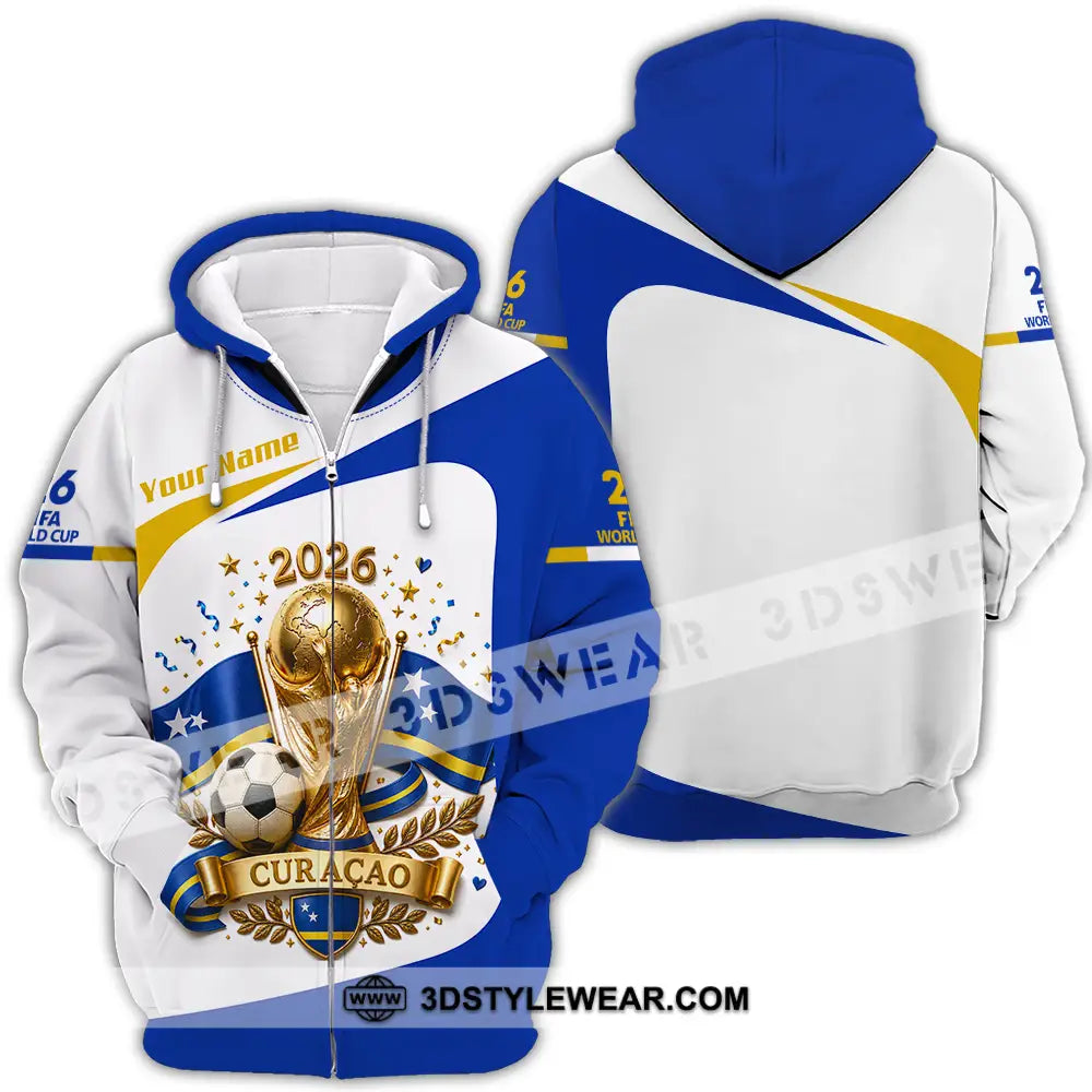 Unisex Shirt - Custom Curacao World Cup 2026 Shirt - Zipper Hoodie / S - T-shirt
