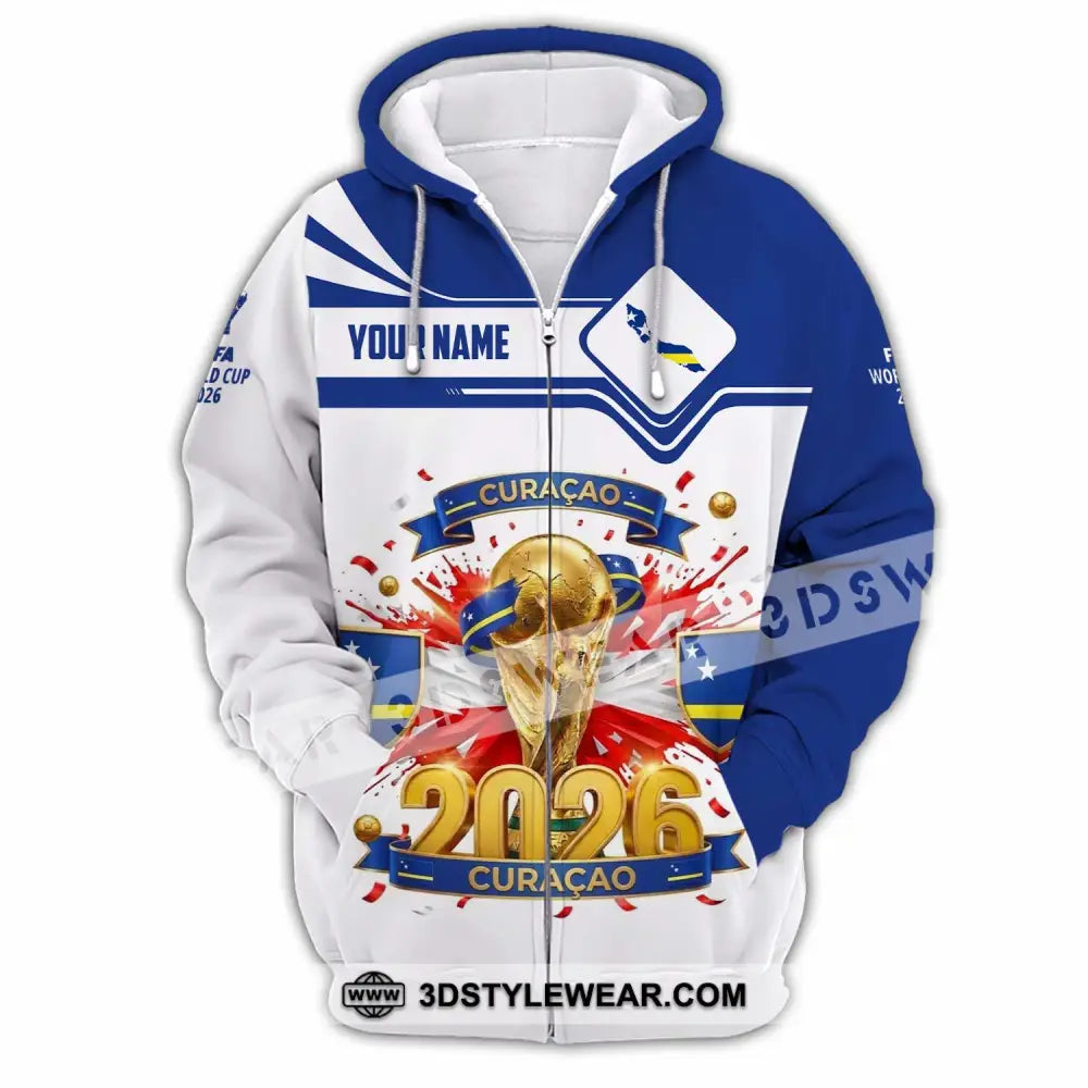 Unisex Shirt - Custom Curacao World Cup 2026 Shirt - Zipper Hoodie / S - T-shirt