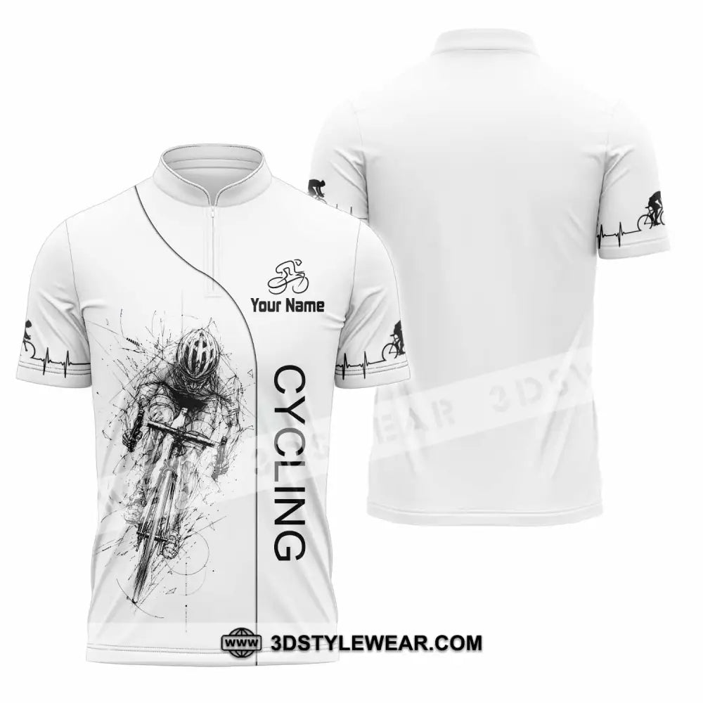 Unisex Shirt - Custom Cycling Shirt - Zipper Polo Shirt / S - T-shirt