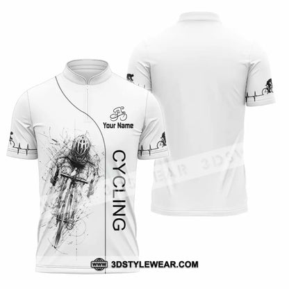 Unisex Shirt - Custom Cycling Shirt - Zipper Polo Shirt / S - T-shirt