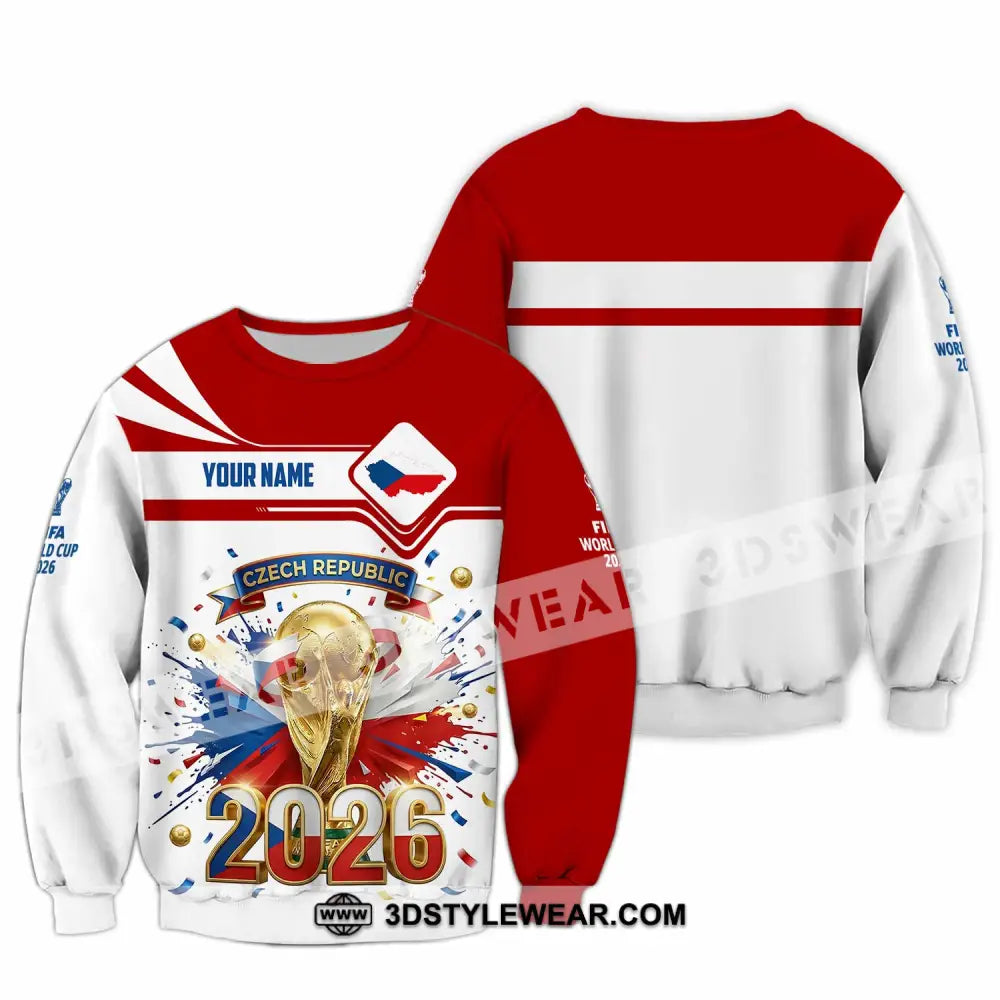Unisex Shirt - Custom Czech Republic World Cup 2026 3D Shirt - Long Sleeve / S - T-shirt