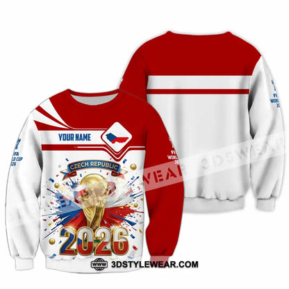 Unisex Shirt - Custom Czech Republic World Cup 2026 3D Shirt - Long Sleeve / S - T-shirt