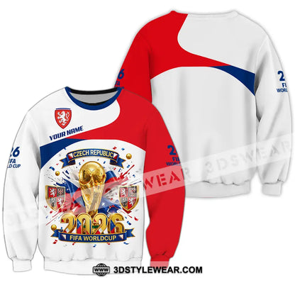 Unisex Shirt - Custom Czech Republic World Cup 2026 3D Shirt - Long Sleeve / S - T-shirt