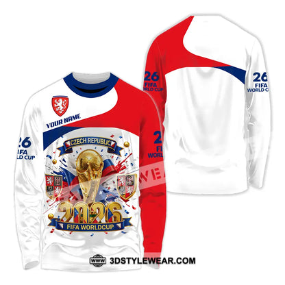Unisex Shirt - Custom Czech Republic World Cup 2026 3D Shirt - Long Sleeve Shirt / S - T-shirt