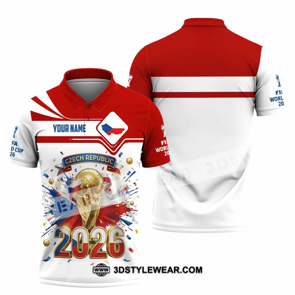 Unisex Shirt - Custom Czech Republic World Cup 2026 3D Shirt - Polo Shirt / S - T-shirt