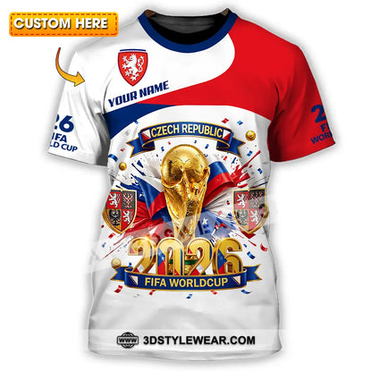 Unisex Shirt - Custom Czech Republic World Cup 2026 3D Shirt - T-shirt