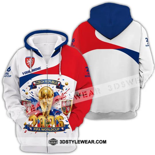 Unisex Shirt - Custom Czech Republic World Cup 2026 3D Shirt style option 4