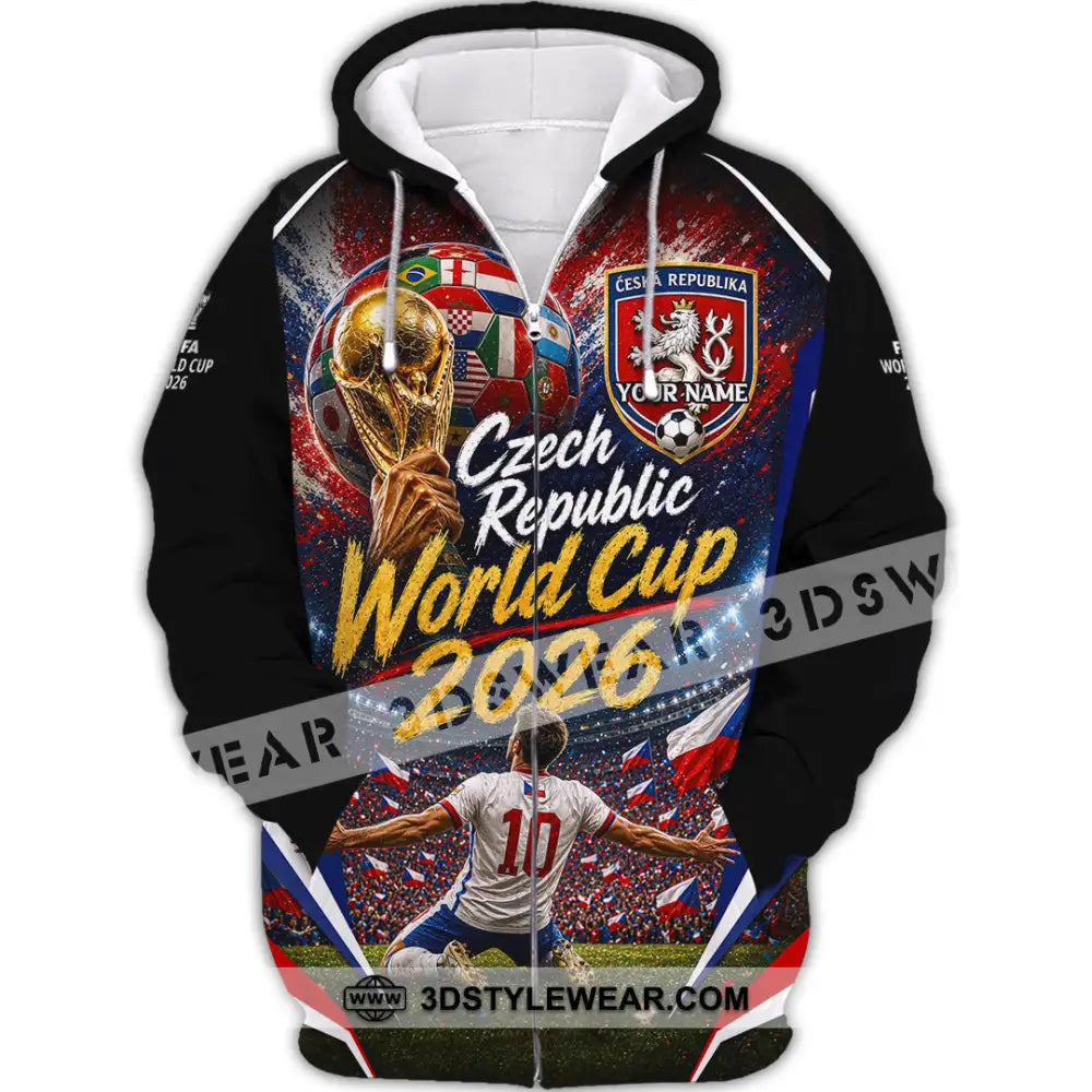 Unisex Shirt - Custom Czech Republic World Cup 2026 Shirt - Zipper Hoodie / S - T-shirt