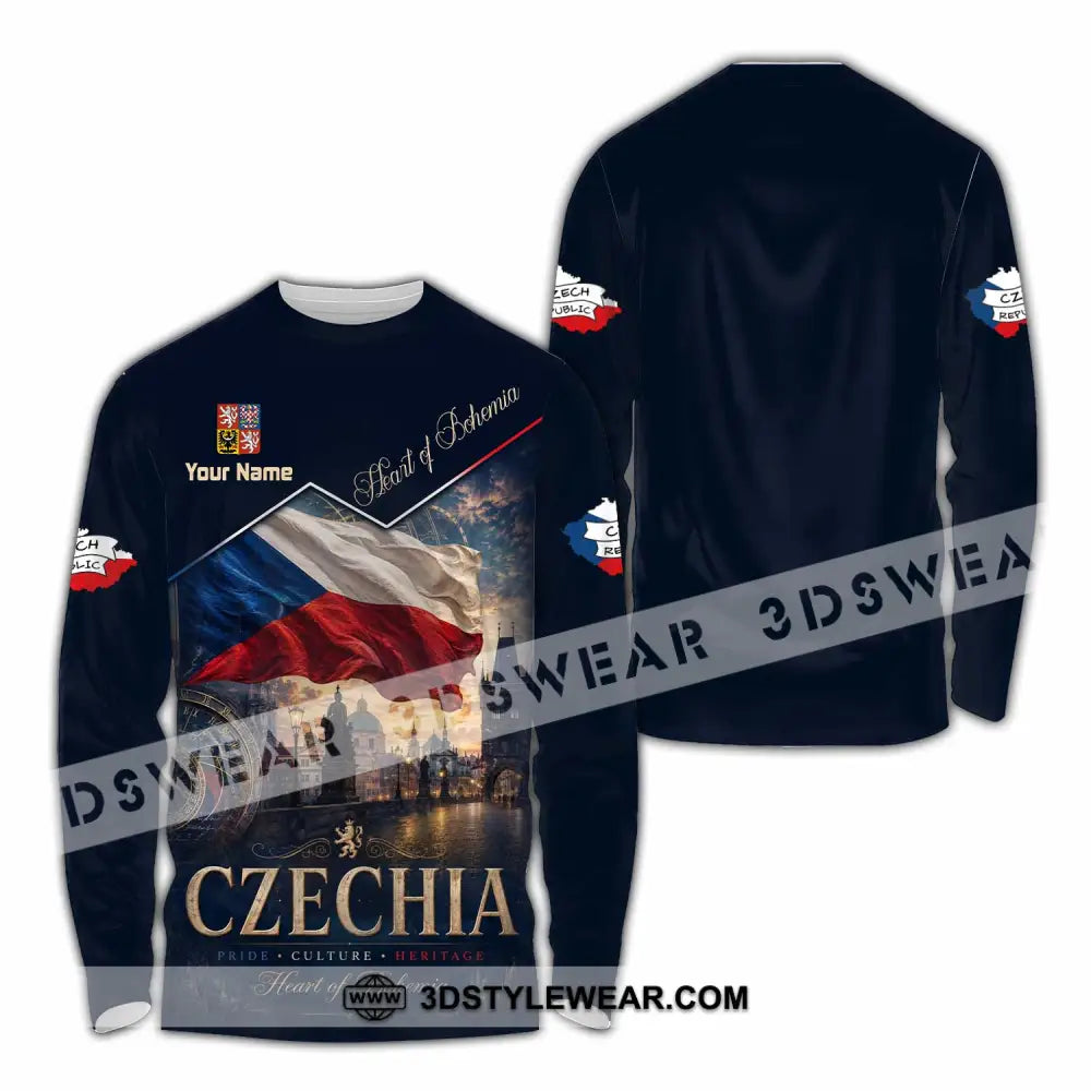 Unisex Shirt - Custom Czechia Shirt - Long Sleeve Shirt / S - T-shirt