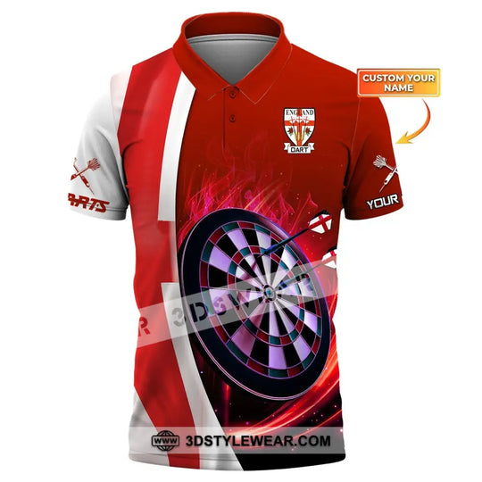 Unisex Shirt, Custom Dart England Polo Shirt, Darts Hoodie, Darts Team T-Shirt, Gift for Darts Players style option 1