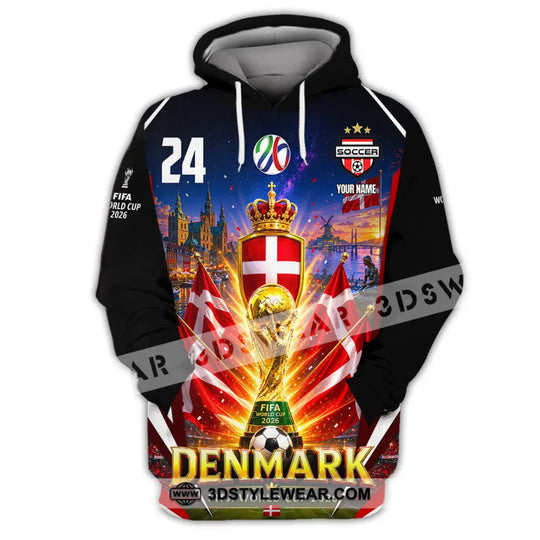 Unisex Shirt - Custom Denmark World Cup 2026 Shirt style option 2