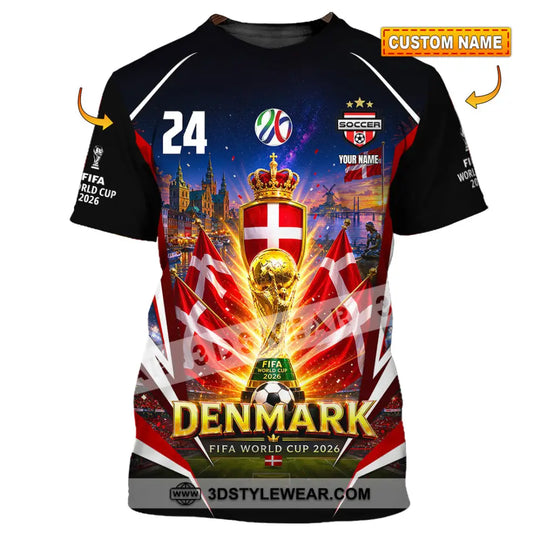 Unisex Shirt - Custom Denmark World Cup 2026 Shirt style option 1