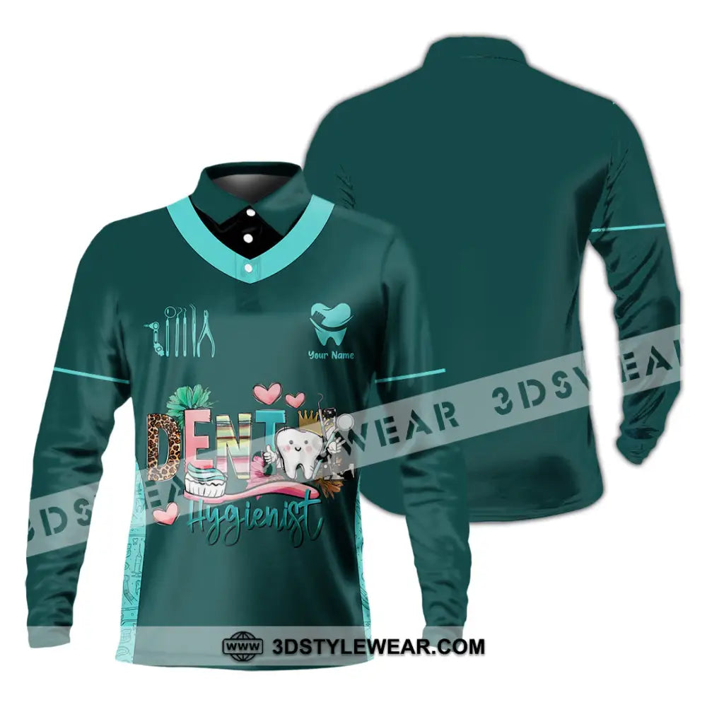 Unisex Shirt - Custom Dental Hygienist Shirt - Long Sleeve Polo / S - T-shirt