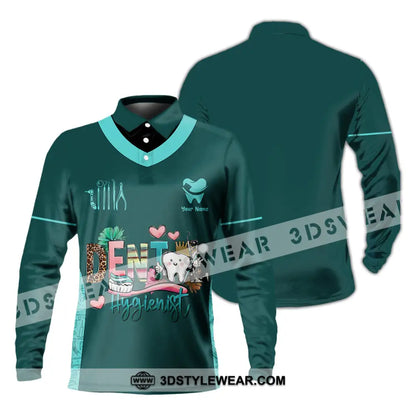 Unisex Shirt - Custom Dental Hygienist Shirt - Long Sleeve Polo / S - T-shirt