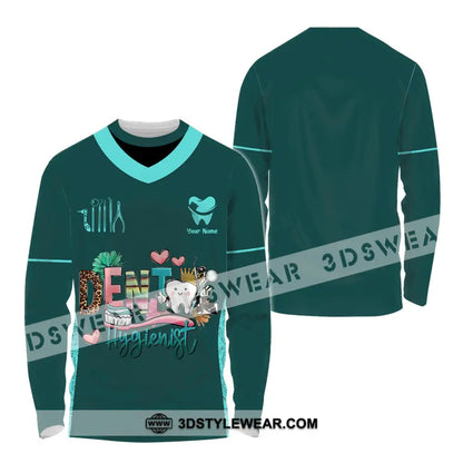 Unisex Shirt - Custom Dental Hygienist Shirt - Long Sleeve Shirt / S - T-shirt