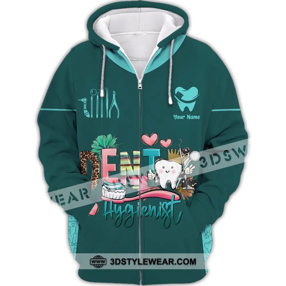 Unisex Shirt - Custom Dental Hygienist Shirt - Zipper Hoodie / S - T-shirt