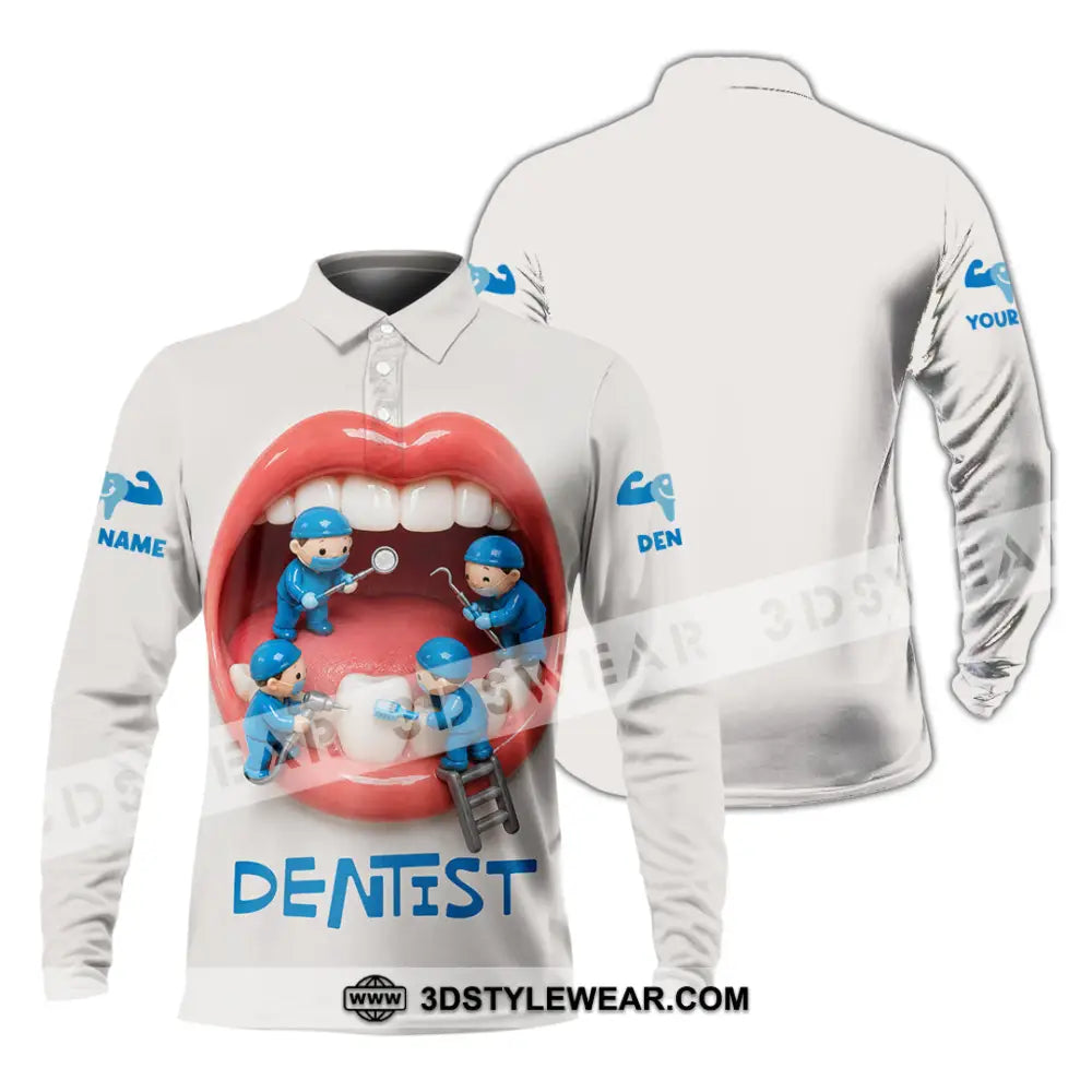 Unisex Shirt - Custom Dentist Shirt - Long Sleeve Polo / S - T-shirt