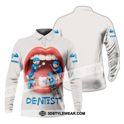 Unisex Shirt - Custom Dentist Shirt - Long Sleeve Polo / S - T-shirt