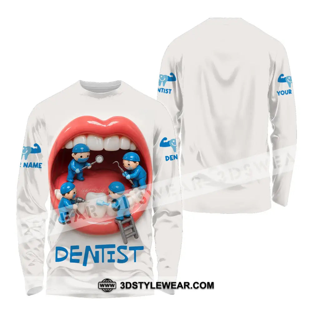 Unisex Shirt - Custom Dentist Shirt - Long Sleeve Shirt / S - T-shirt