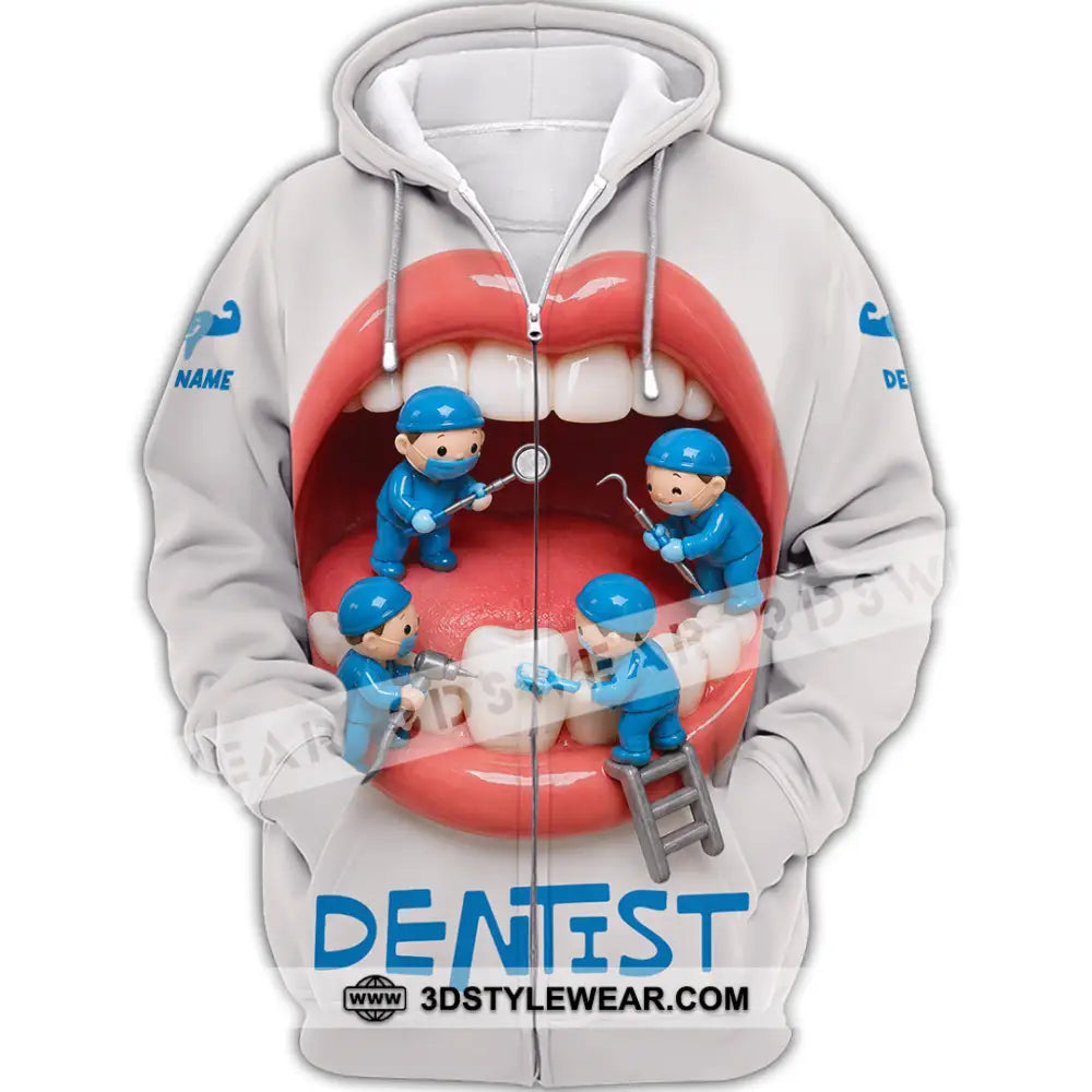 Unisex Shirt - Custom Dentist Shirt - Zipper Hoodie / S - T-shirt