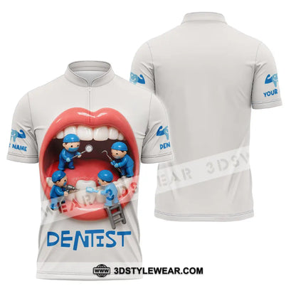Unisex Shirt - Custom Dentist Shirt - Zipper Polo Shirt / S - T-shirt