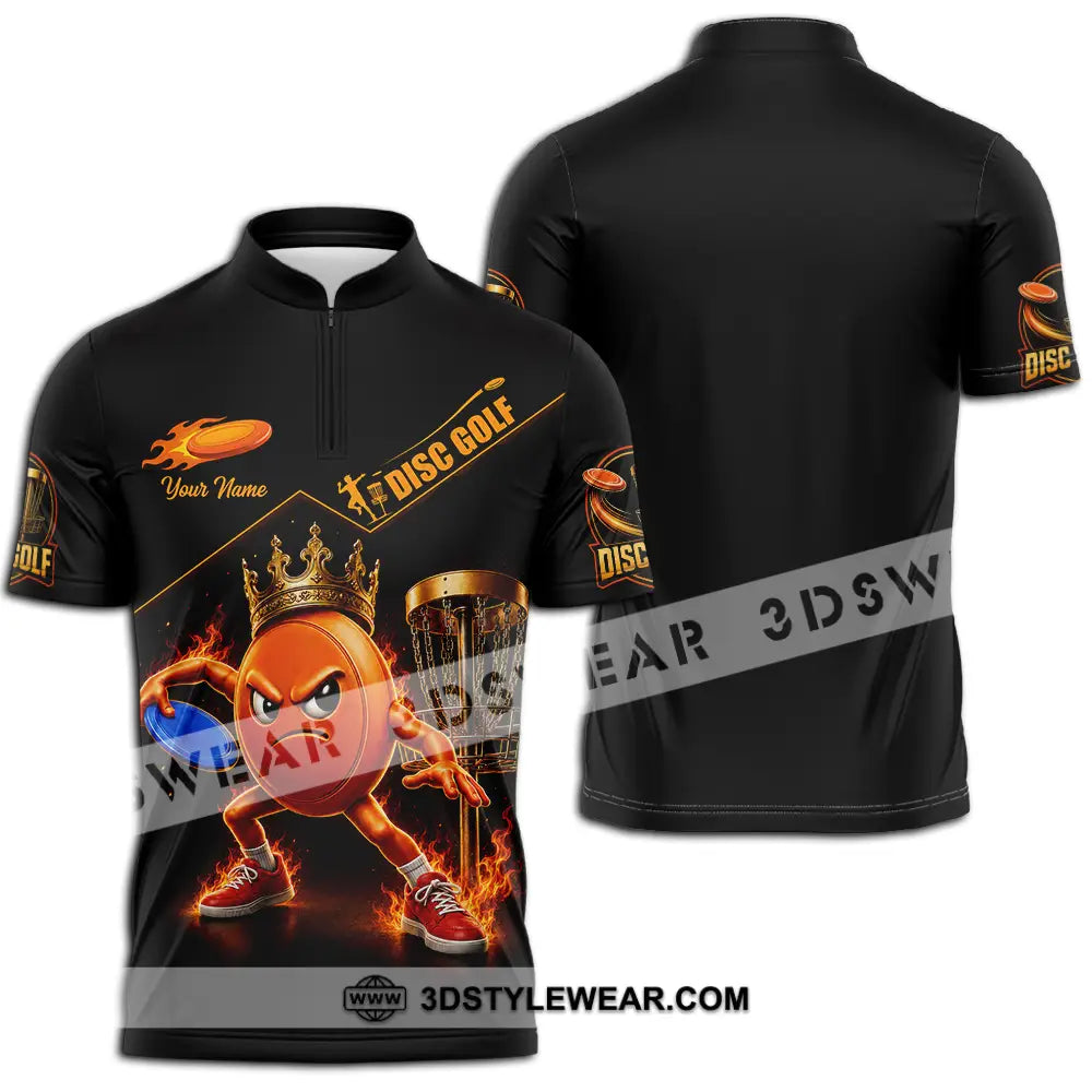 Unisex Shirt - Custom Disc Golf Shirt - Zipper Polo Shirt / S - T-shirt