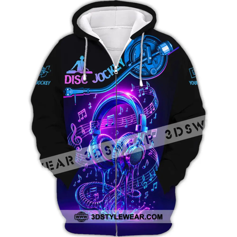 Unisex Shirt - Custom Disc Jockey Shirt - Zipper Hoodie / S - T-shirt