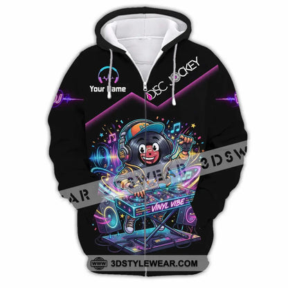 Unisex Shirt - Custom Disc Jockey Shirt - Zipper Hoodie / S - T-shirt