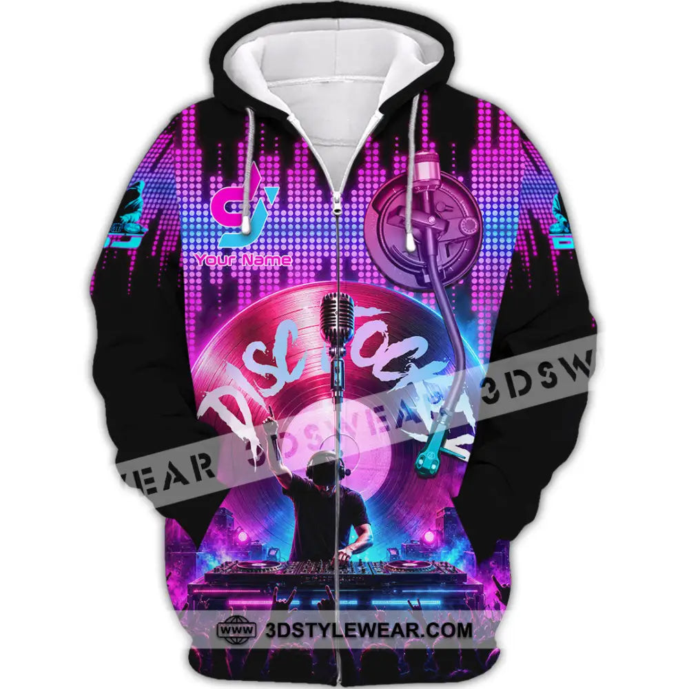 Unisex Shirt - Custom Disc Jockey Shirt - Zipper Hoodie / S - T-shirt