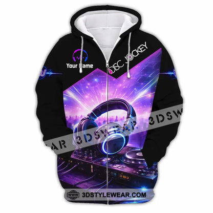 Unisex Shirt - Custom Disc Jockey Shirt - Zipper Hoodie / S - T-shirt