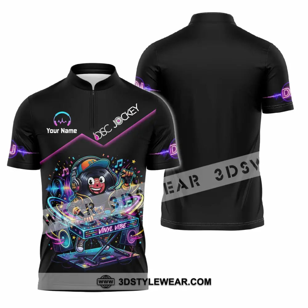 Unisex Shirt - Custom Disc Jockey Shirt - Zipper Polo Shirt / S - T-shirt