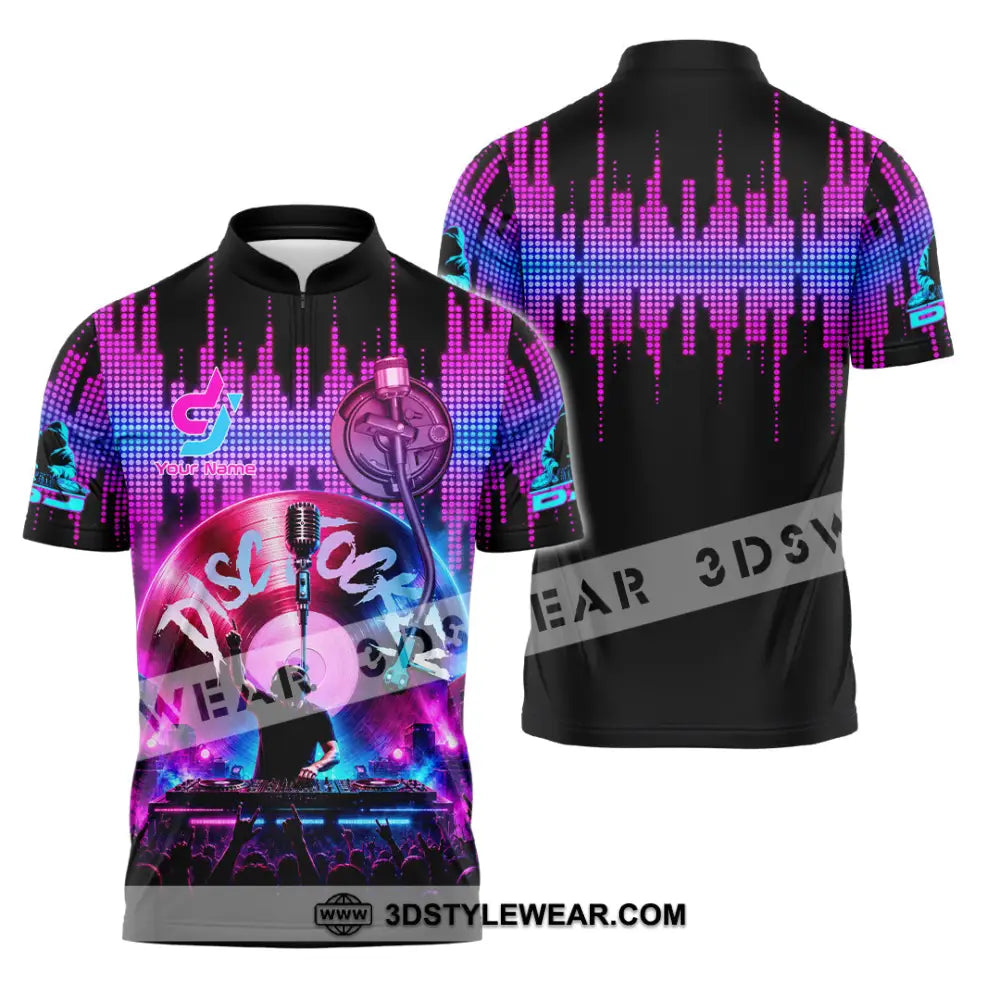 Unisex Shirt - Custom Disc Jockey Shirt - Zipper Polo Shirt / S - T-shirt