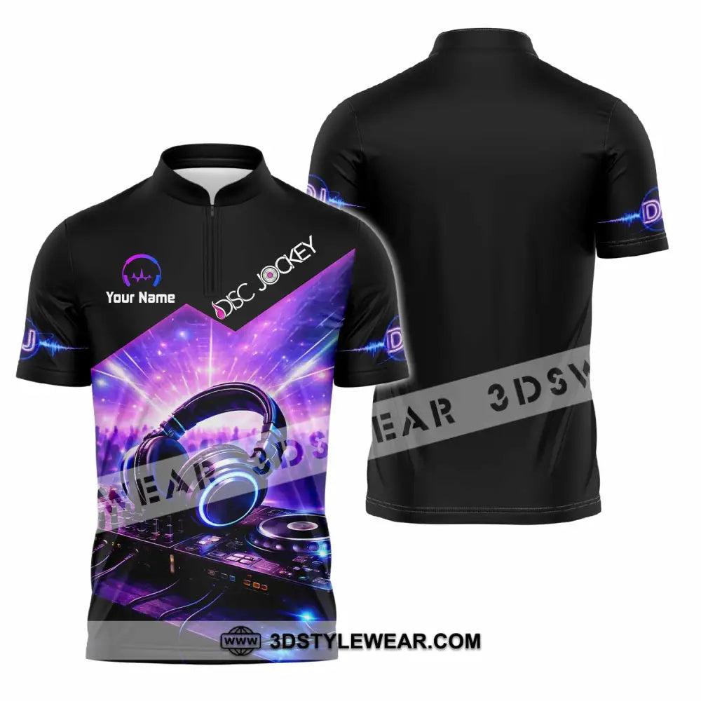 Unisex Shirt - Custom Disc Jockey Shirt - Zipper Polo Shirt / S - T-shirt