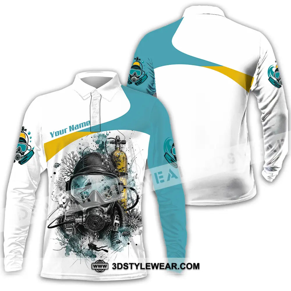 Unisex Shirt - Custom Diving Shirt - Long Sleeve Polo / S - T-shirt
